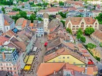 Luftbild Waldshut (Bildnachweis:  Mit freundlicher Genehmigung der Stadtverwaltung Waldshut-Tiengen (Foto: go360.photo - Rolf Egli))